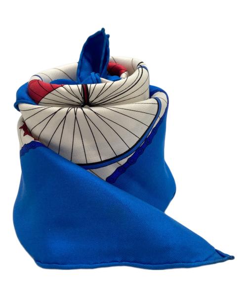 HERMES（エルメス）HERMES (エルメス) 自転車デザイン ベージュ×ブルーの古着・服飾アイテム