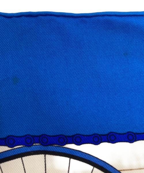 HERMES（エルメス）HERMES (エルメス) 自転車デザイン ベージュ×ブルーの古着・服飾アイテム