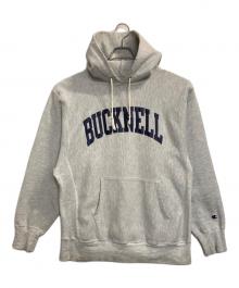 Champion REVERSE WEAVE（チャンピオン リバース ウィーブ）の古着「カレッジロゴパーカー」｜グレー