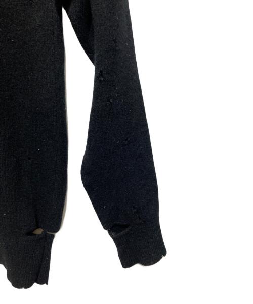 GIVENCHY（ジバンシィ）GIVENCHY (ジバンシィ) デストロイ加工ニット ブラック サイズ:Sの古着・服飾アイテム