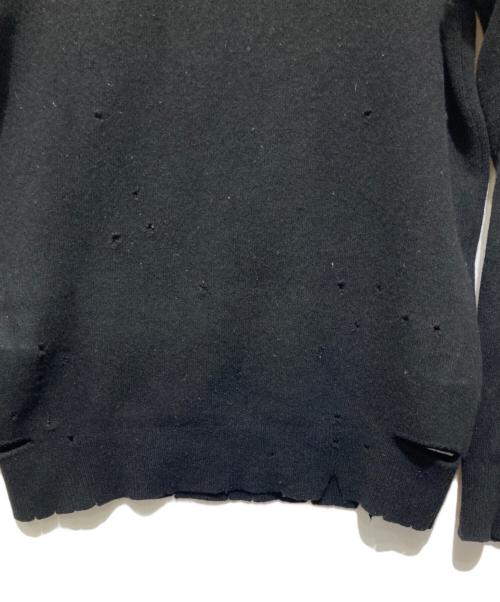 GIVENCHY（ジバンシィ）GIVENCHY (ジバンシィ) デストロイ加工ニット ブラック サイズ:Sの古着・服飾アイテム