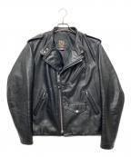 Schottショット）の古着「STAND ONESTAR / スタンドワンスター ライダースジャケット」｜ブラック