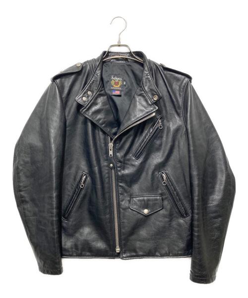 Schott（ショット）Schott (ショット) STAND ONESTAR / スタンドワンスター ライダースジャケット ブラック サイズ:40の古着・服飾アイテム