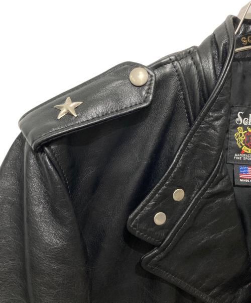 Schott（ショット）Schott (ショット) STAND ONESTAR / スタンドワンスター ライダースジャケット ブラック サイズ:40の古着・服飾アイテム