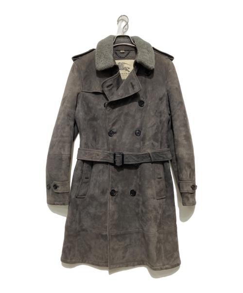 BURBERRY LONDON（バーバリーロンドン）BURBERRY LONDON (バーバリーロンドン) 裏ボア ラムスウェードコート グレー サイズ:46の古着・服飾アイテム