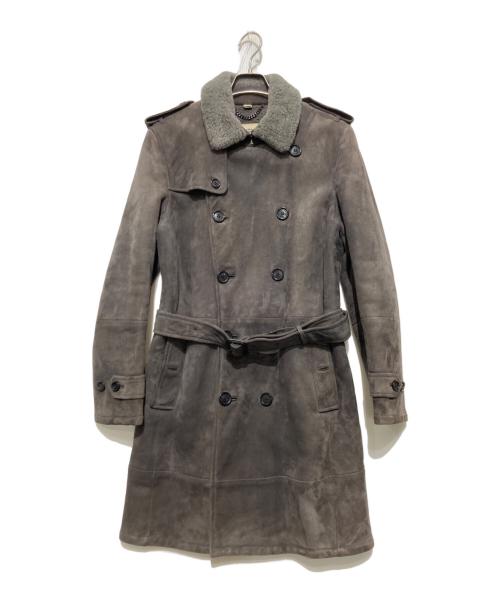 BURBERRY LONDON（バーバリーロンドン）BURBERRY LONDON (バーバリーロンドン) 裏ボア ラムスウェードコート グレー サイズ:46の古着・服飾アイテム