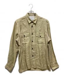 Bagutta（バグッタ）の古着「リネンシャツブルゾン」｜ベージュ