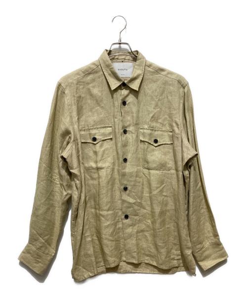 Bagutta（バグッタ）Bagutta (バグッタ) リネンシャツブルゾン ベージュ サイズ:Mの古着・服飾アイテム