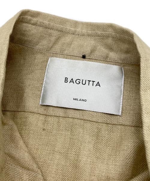 Bagutta（バグッタ）Bagutta (バグッタ) リネンシャツブルゾン ベージュ サイズ:Mの古着・服飾アイテム