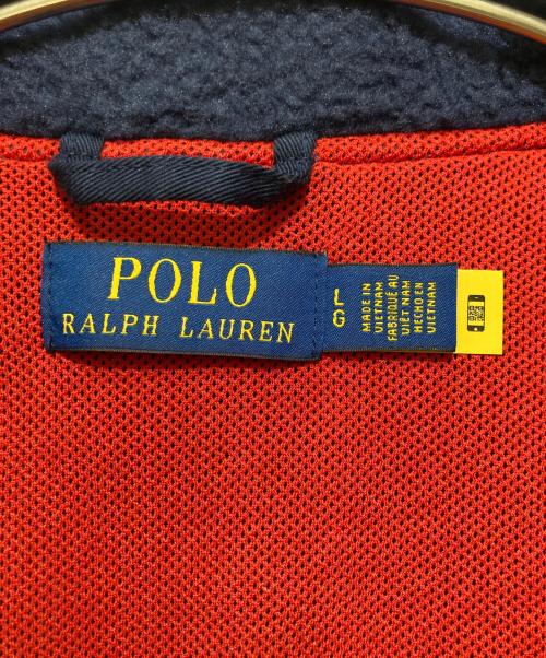 POLO RALPH LAUREN（ポロ・ラルフローレン）POLO RALPH LAUREN (ポロ・ラルフローレン) Pile Fleece Letterman Jacket ネイビー サイズ:Lの古着・服飾アイテム