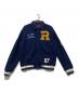 POLO RALPH LAUREN（ポロ・ラルフローレン）の古着「Pile Fleece Letterman Jacket」｜ネイビー