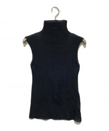 ISSEY MIYAKE（イッセイミヤケ）の古着「プリーツS/Sカットソー」｜ブラック