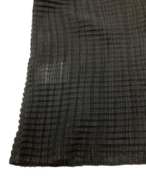 ISSEY MIYAKE（イッセイミヤケ）ISSEY MIYAKE (イッセイミヤケ) プリーツS/Sカットソー ブラック サイズ:Mの古着・服飾アイテム