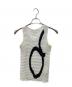 ISSEY MIYAKE（イッセイミヤケ）の古着「プリーツN/Sカットソー」｜ホワイト×ブラック