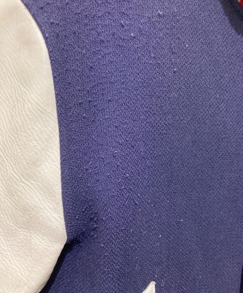 whitesville（ホワイツビル）whitesville (ホワイツビル) レザー切替スタジャン ネイビー×ホワイト サイズ:40の古着・服飾アイテム