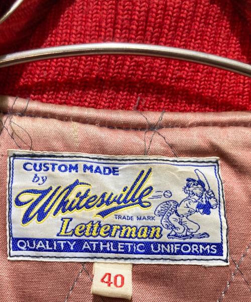 whitesville（ホワイツビル）whitesville (ホワイツビル) レザー切替スタジャン ネイビー×ホワイト サイズ:40の古着・服飾アイテム