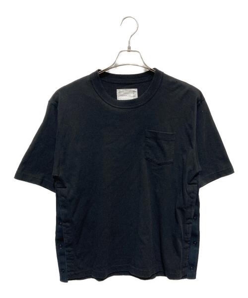 sacai（サカイ）sacai (サカイ) Studs Pocket Tee ブラック サイズ:1の古着・服飾アイテム