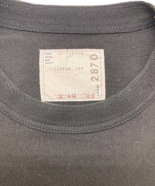 sacai（サカイ）sacai (サカイ) Studs Pocket Tee ブラック サイズ:1の古着・服飾アイテム