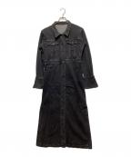 Ameriアメリ）の古着「I LINE DENIM SHIRT DRESS」｜ブラック