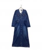 Ameriアメリ）の古着「ADORABLE BACK RIBBON DENIM DRESS」｜インディゴ