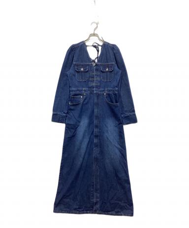中古・古着通販】AMERI (アメリ) ADORABLE BACK RIBBON DENIM DRESS