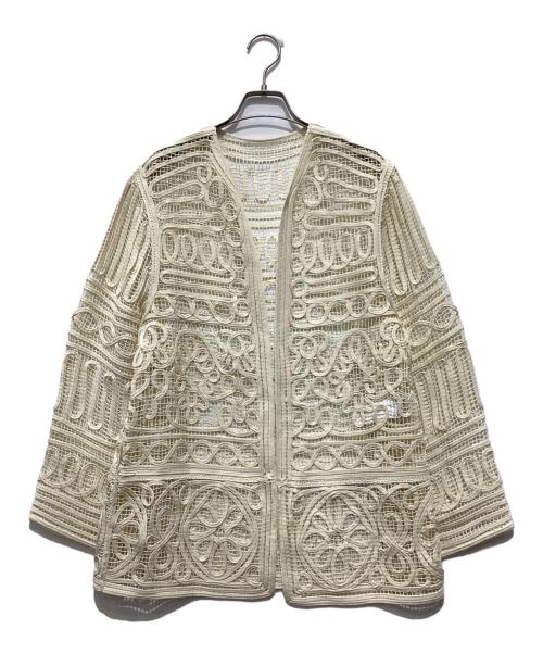 Ameri（アメリ）AMERI (アメリ) BATTEN LACE LIKE KNIT JACKET アイボリー サイズ:freeの古着・服飾アイテム