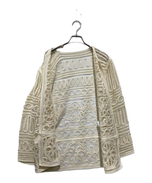 Ameri（アメリ）AMERI (アメリ) BATTEN LACE LIKE KNIT JACKET アイボリー サイズ:freeの古着・服飾アイテム