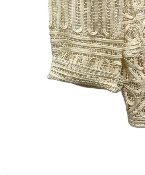 Ameri（アメリ）AMERI (アメリ) BATTEN LACE LIKE KNIT JACKET アイボリー サイズ:freeの古着・服飾アイテム