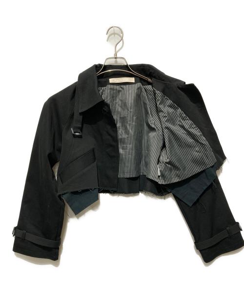 LEINWANDE（ラインヴァンド）LEINWANDE (ラインヴァンド) Cropped Trench Jacket ブラック サイズ:FREEの古着・服飾アイテム