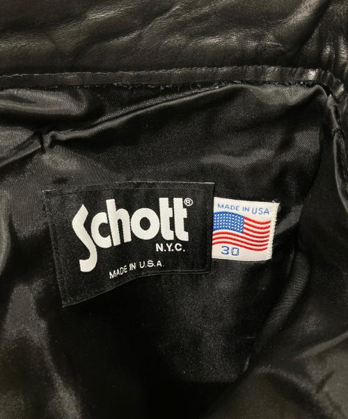 Schott（ショット）Schott (ショット) レザーパンツ ブラック サイズ:30の古着・服飾アイテム