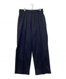 KOLOR（カラー）の古着「トロピカルウール タック トラウザーパンツ」｜ネイビー