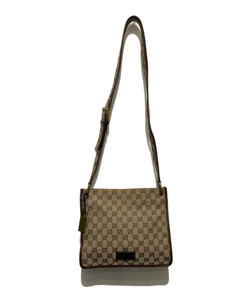 GUCCI（グッチ）GUCCI (グッチ) GGキャンバス ショルダーバッグ ベージュの古着・服飾アイテム