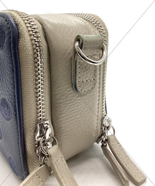 ear PAPILLONNER（イアパピヨネ）ear PAPILLONNER (イアパピヨネ) ウォレット＆ショルダーバッグ ブルー×グレーの古着・服飾アイテム