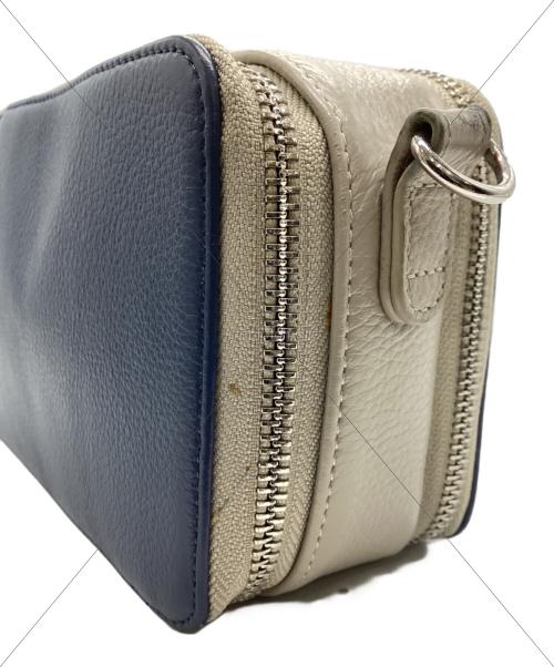 ear PAPILLONNER（イアパピヨネ）ear PAPILLONNER (イアパピヨネ) ウォレット＆ショルダーバッグ ブルー×グレーの古着・服飾アイテム