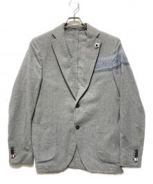 LARDINI（ラルディーニ）の古着「リネンブレンドテーラードジャケット」｜グレー