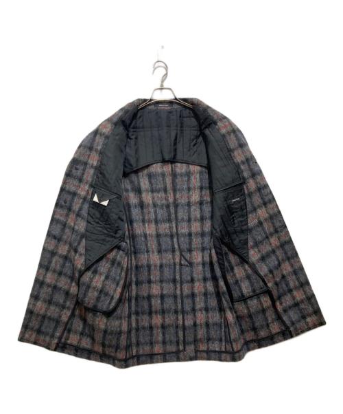 TAGLIATORE（タリアトーレ）TAGLIATORE (タリアトーレ) ウール混チェックシングルチェスターコート グレー サイズ:50/8Rの古着・服飾アイテム