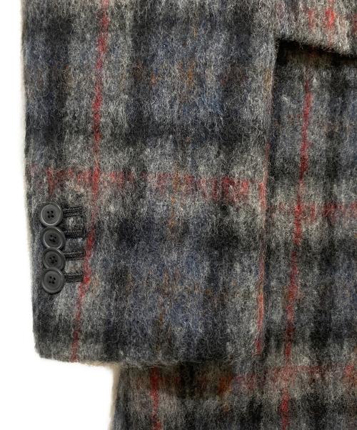 TAGLIATORE（タリアトーレ）TAGLIATORE (タリアトーレ) ウール混チェックシングルチェスターコート グレー サイズ:50/8Rの古着・服飾アイテム