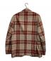 L.B.M.1911 (エルビーエム1911) ウールチェックテーラードジャケット レッド×ベージュ サイズ:52：9000円