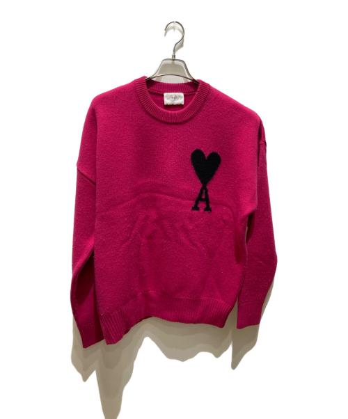 AMI PARIS（アミ パリス）AMI PARIS (アミ パリス) ハートロゴニット ピンク サイズ:Lの古着・服飾アイテム