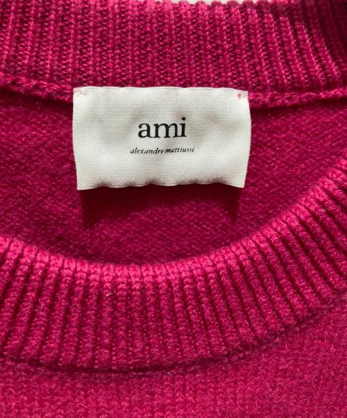 AMI PARIS（アミ パリス）AMI PARIS (アミ パリス) ハートロゴニット ピンク サイズ:Lの古着・服飾アイテム