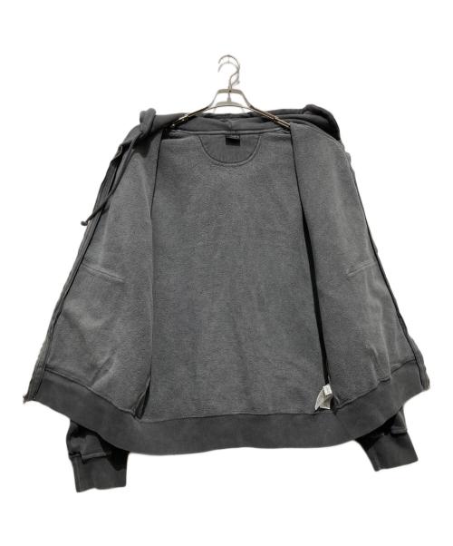 stussy（ステューシー）stussy (ステューシー) Smooth Stock Pig Dyed Zip Hoodie スムースストックピグメントダイジップアップパーカー グレー サイズ:XLの古着・服飾アイテム