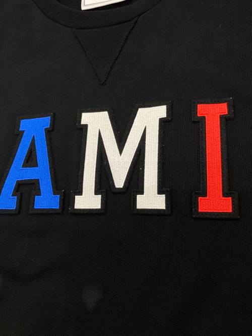 AMI Alexandre Mattiussi（アミアレクサンドルマテュッシ）AMI Alexandre Mattiussi (アミアレクサンドルマテュッシ) クルーネックニット ブラック サイズ:Ｓの古着・服飾アイテム