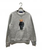 POLO RALPH LAURENポロ・ラルフローレン）の古着「ポロベアプリントクルーネックスウェット」｜グレー