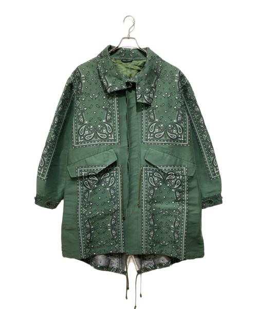 TOGA VIRILIS（トーガ ビリリース）TOGA VIRILIS (トーガ ビリリース) Paisley jacquard coat グリーン サイズ:46の古着・服飾アイテム