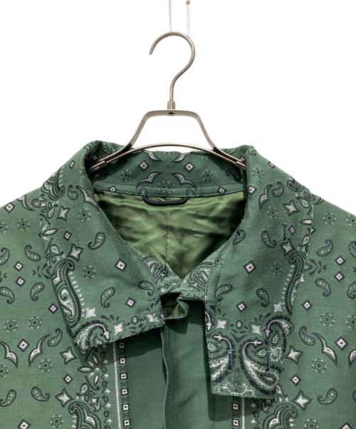 TOGA VIRILIS（トーガ ビリリース）TOGA VIRILIS (トーガ ビリリース) Paisley jacquard coat グリーン サイズ:46の古着・服飾アイテム
