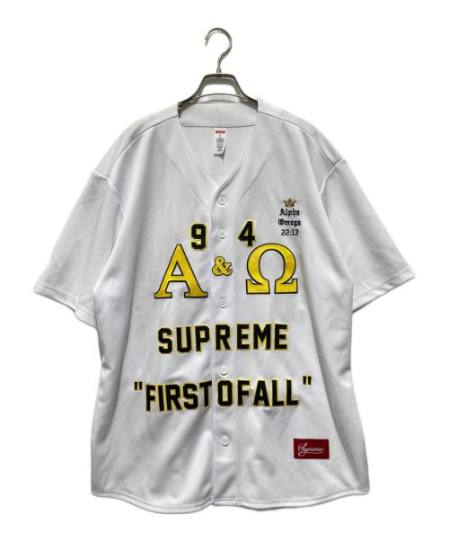 SUPREME（シュプリーム）Supreme (シュプリーム) Alpha Omega Baseball Jersey ホワイト サイズ:XLの古着・服飾アイテム