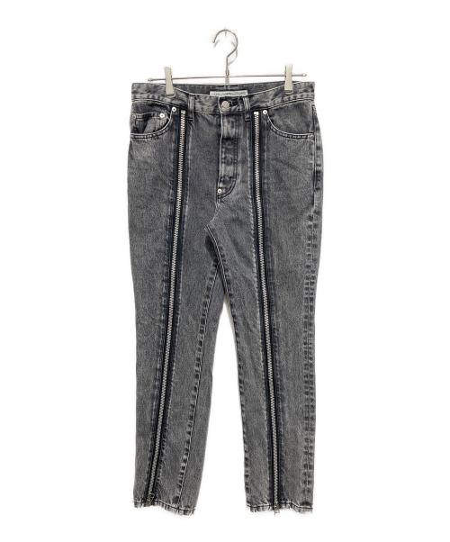 JOHN LAWRENCE SULLIVAN（ジョン ローレンス サリバン）JOHN LAWRENCE SULLIVAN (ジョン ローレンス サリバン) Washed denim zipped pants ブラック サイズ:46の古着・服飾アイテム