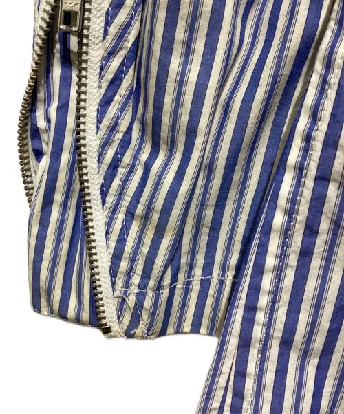 COMME des GARCONS HOMME PLUS（コムデギャルソンオムプリュス）COMME des GARCONS HOMME PLUS (コムデギャルソンオムプリュス) コットンストライプライダースジャケット ブルー×ホワイト サイズ:XSの古着・服飾アイテム
