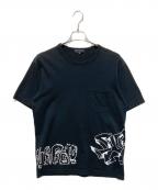 COMME des GARCONS HOMMEコムデギャルソン オム）の古着「グラフィックTシャツ」｜ブラック