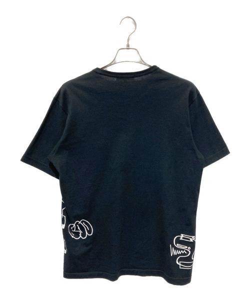 COMME des GARCONS HOMME（コムデギャルソン オム）COMME des GARCONS HOMME (コムデギャルソン オム) グラフィックTシャツ ブラック サイズ:Lの古着・服飾アイテム